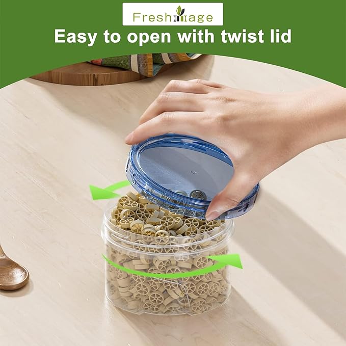 Reusable Soup Container with Airtight Twist Top Lid, [6 Pack-32 oz] Versatile BPA-Free Plastic Containers for Ice Cream, Lunch, Leftovers, Microwave, Dishwasher and Freezer Safe