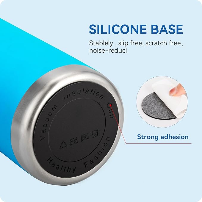 Silicone Bottom Protectors for Hydro Flask 64oz, Yeti 36oz, CIVAGO 32/40 oz, IRON FLASK 32/40 oz, Non-Slip Rubber Bottom Protectors (6 Pack 2.95" 75mm)
