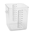 Rubbermaid Commercial Products Plastic Space Saving Square Food Storage Container, 18 Quart, Clear, for Kitchen/Sous Vide/Food Prep