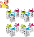 Ciieeo 12 Pcs Stainless Steel Mini Cheese Grater, Box Grater Handheld Slicer for Fruit, Vegetable, Multipurpose Kitchen Gadget, Assorted Colors, 2.63 x 1.45 x 4.25 Inch