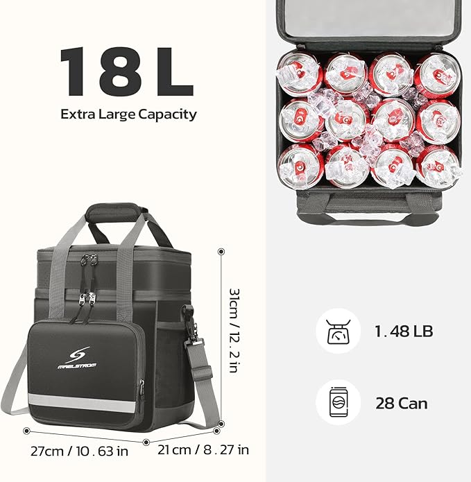 Maelstrom Lunch Box for Men,Insulated Lunch Bag Women/Men,Leakproof Lunch Cooler Bag, Lunch Tote Bag