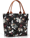 Gloppie Lunch Bag Women Insulated Lunch Box for Women Leakproof Lunch Tote White Flower