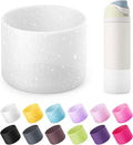 Silicone Boot for Owala 24 oz Water Bottles, Anti-Slip Protective Sleeve for Owala Twist & FreeSip & Flip Stainless Steel Water Bottle, Boot Bottom Base for Owala (Glitter White)