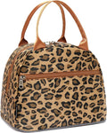 FlowFly Leopard Insulated Lunch Cooler Bag - Tote Organizer for Women/Men, Leopard
