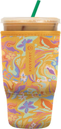 Sok It JavaSok Iced Coffee & Cold Soda Insulated Neoprene Cup Sleeve (Groovy Swirls, Large: 30-32oz)