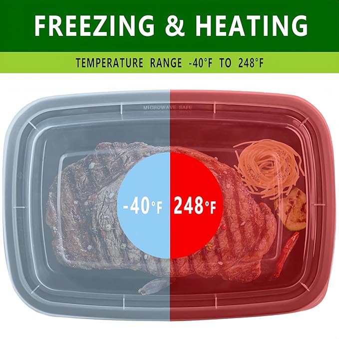 32oz Meal Prep Containers 3 Compartment Food Container with Lids 15 Pack, Durable Reusable Snack Box Containers, Microwaveable Food Storage Containers Lunch Containers for Women and Men