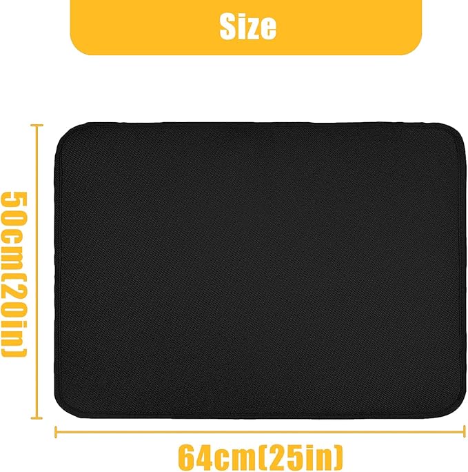 20" x 25" Rectangular Grill Mat, Fire Pit Mat Fireproof Under Grill Mat Oil-Proof Waterproof BBQ Pad for Outdoor Grill Accessories, Heat Resistant Protective Deck and Patio Mat Fire Resistant Pad