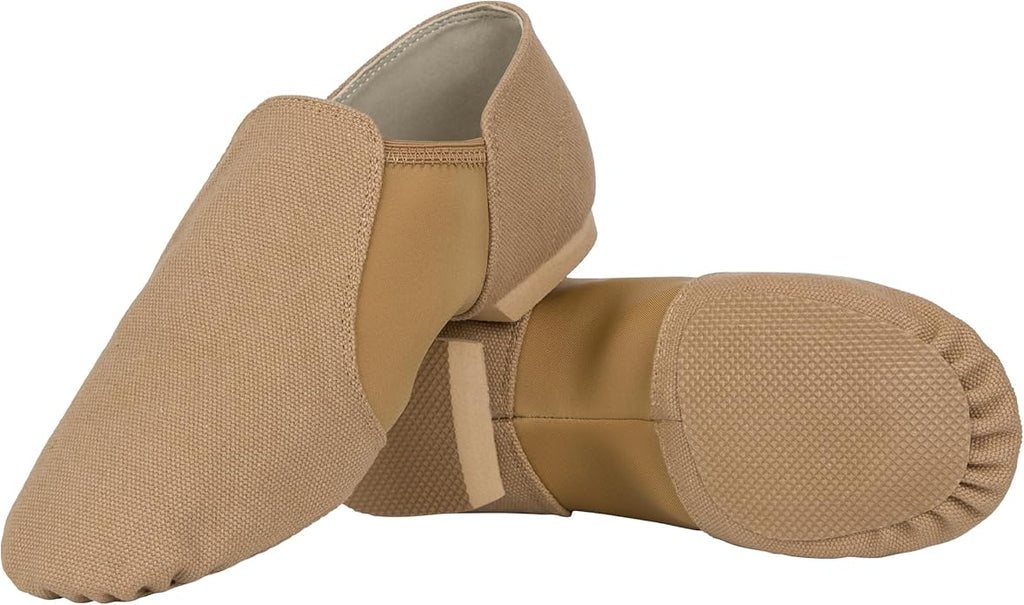 Linodes Unisex 09 Canvas Upper Slip-on Jazz Shoe for Women and Men's Dance Shoes