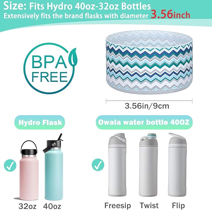 WK IEASON Protective Silicone Base Cover Boot for Hydro Flask Wide Mouth, Anti-Slip Silicone Sleeve Bottom Bumper As Hydro Flask Water Bottle Accessories-3.56inch Bottom Diameter