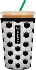 Sok It JavaSok Iced Coffee & Cold Soda Insulated Neoprene Cup Sleeve (Soccer, Medium: 22-28oz)