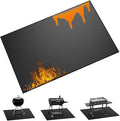 55×39 inch Heavy Duty Large Under Grill Mats for Outdoor Grill, Double-Sided Fireproof, Waterproof, Oil Proof Deck and Patio Protector, BBQ Mat Grill Floor Mats Fireplace Fire Pit Mat