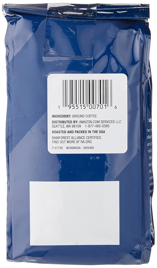 Amazon Fresh, Nicaragua Ground Coffee, Medium Roast, 12 Ounce (Pack of 3)