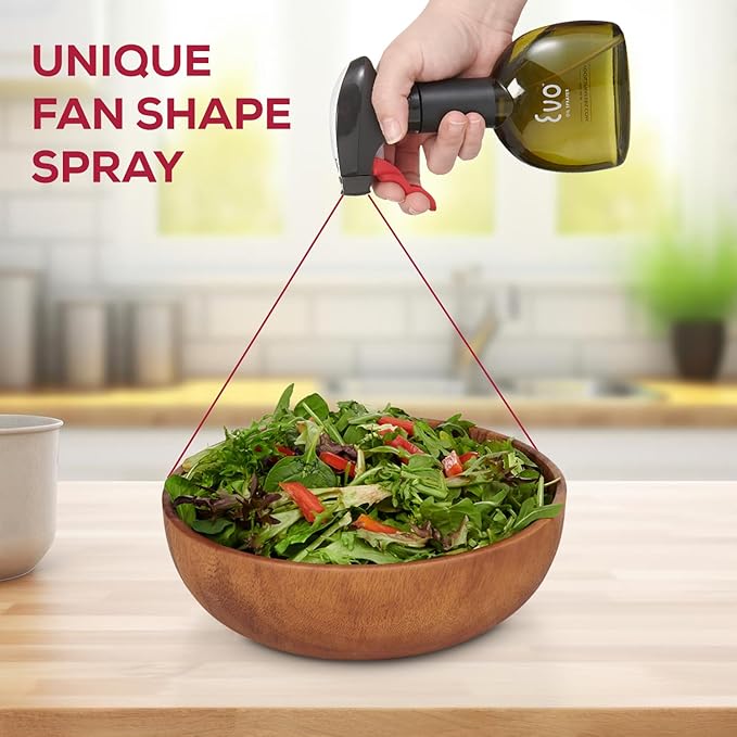 Evo Oil Sprayer Mini Non-Aerosol for Olive Oil, Cooking Oils, and Vinegars, Green, 8-Ounce Capacity, Set of 2