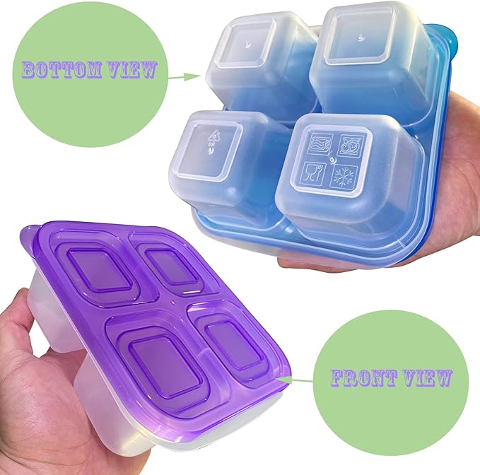 AQSXO 5 Pcs Bento Snack Food Containers, Divided Food Storage with Lids for Travel, Reusable Meal Prep Lunch Containers.