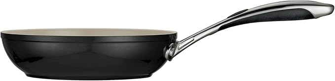 Tramontina Ceramica Deluxe 8-Inch Frying Pan, Ceramic Non Stick Small Skillet, Oven-Safe, Metallic Black