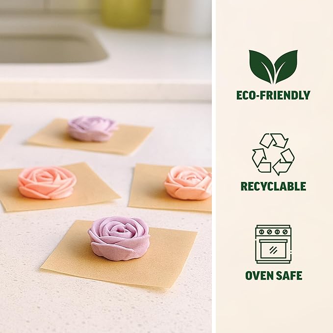 Zenlogy Unbleached Parchment Paper Squares 2x2 (400 Sheets) - Perfect for Storing Freezing Separating Baking Diamond Painting