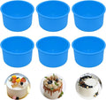 Silicone Mini Round Cake Molds, 4 Inch, Blue, Reusable, Non-Stick, Microwave, Oven, Freezer Safe