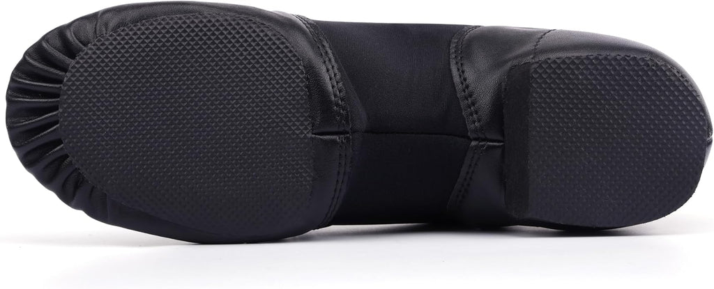 Linodes Unisex 006 PU Leather Upper Slip-on Jazz Shoe for Women and Men's Dance Shoes