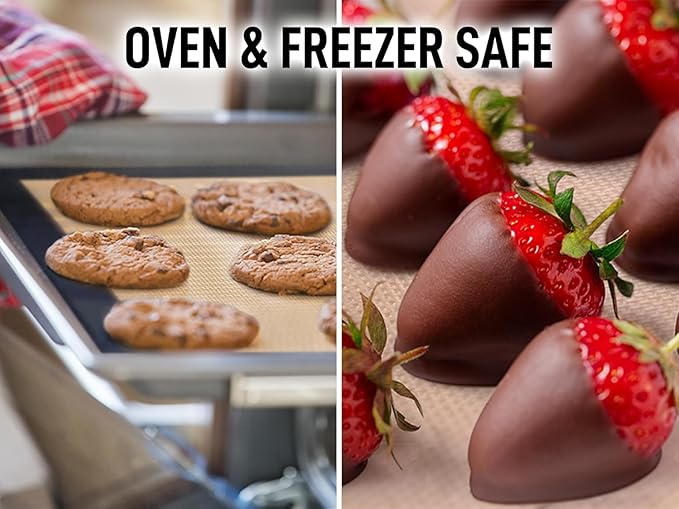 Zulay Kitchen Silicone Baking Mat - Reusable Nonstick Silicone Sheet for Oven, 16.5" x 11.6", Dark Gray