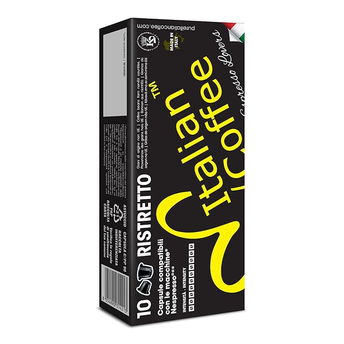 Italian Coffee for Espresso Lovers capsules compatible with Nespresso Original Line machines (Ristretto Regular, 800 Count (Pack of 1))
