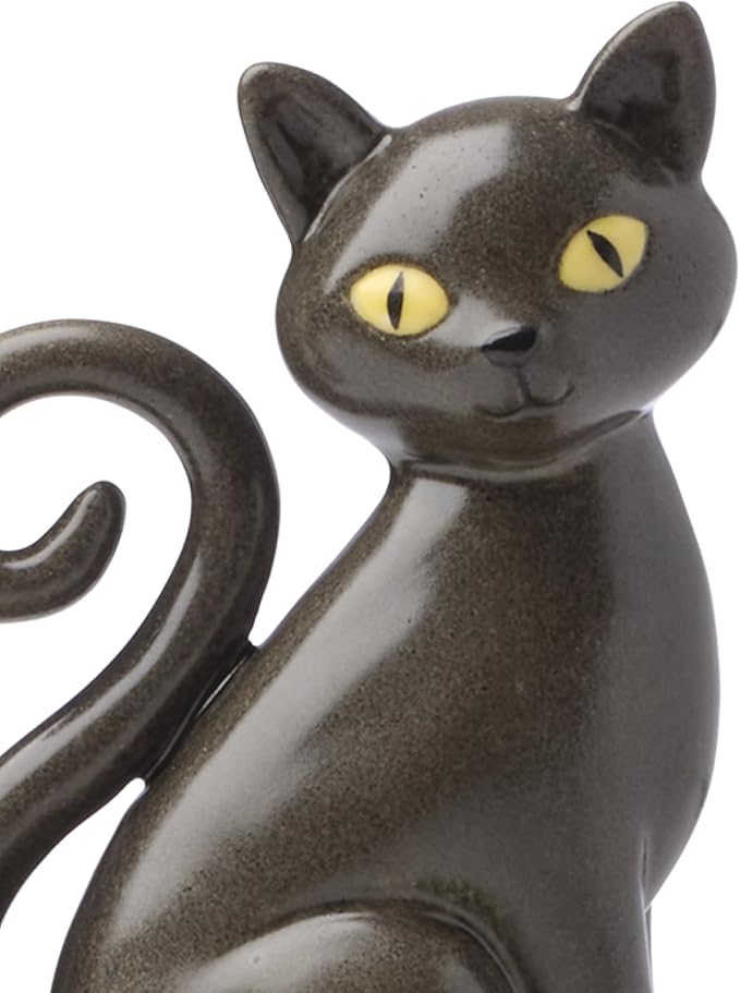 Lenox Haunted Halloween Covered Candy Jar, Porcelain Jar with Lid, 26oz Storage, Black Cat on Pumpkin, Jar for Sweets, Pumpkin Decor, Halloween Kitchen Decor, Halloween Cookie Jar, 5x7.25 inches