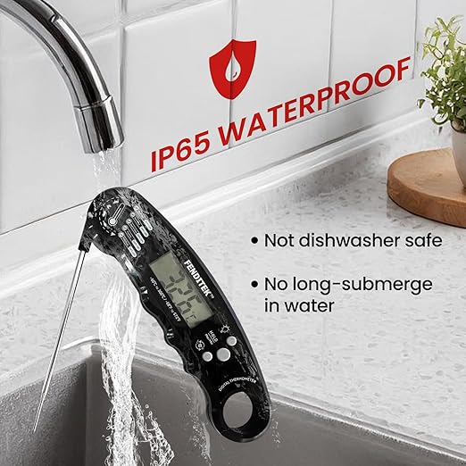 Digital Meat Thermometer，Instant Read Food Cooking Thermometer for Grilling，Waterproof Steak Thermometer for Kitchen and Outside, BBQ, Turkey, Candy, Liquids, Beef