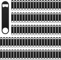 100 Pack Flat Beer Bottle Opener 5 inch Stainless Steel Flat Bottle Opener Black Beer Bottle Openers for Bartender Kitchen Bar Restaurant (5 Inch)