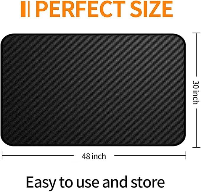 48 x 30 inch Under Grill Mats for Outdoor Grill,Double-Sided Fireproof for Lawn,Gas Grills,Deck,Patio and Smokers,Fire Pit Mat,Fireplace Mat,Waterproof,Oil-Proof and Non-Slip BBQ mat