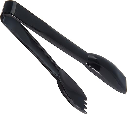 Carlisle FoodService Products Carly Salad Tong, 6" Salad Tong, Black (12 Pack)