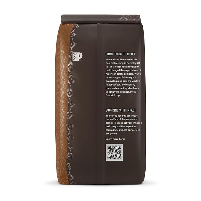Peet's Coffee Dark Roast Ground Coffee | French Roast | 36 Ounces | 2 Bags
