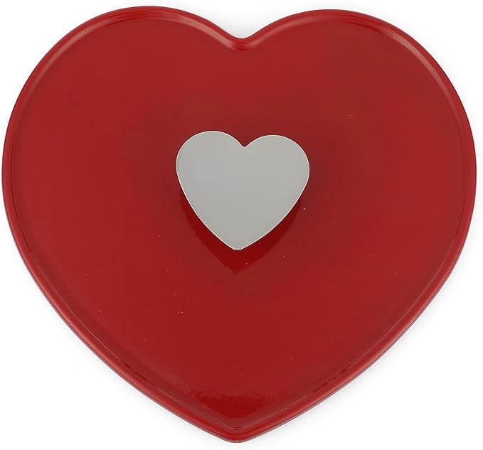 Martha Stewart Heart Shaped Enamel Cast Iron 2-Quart Dutch Oven - Red