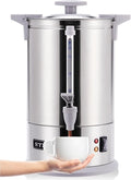 SYBO Commercial Grade Stainless Steel Percolate Coffee Maker Hot Water Urn for Catering, 50-Cup 8 L, Grey