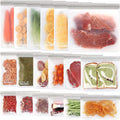 SPLF 18 Pack BPA FREE Reusable Storage Bags (6 Gallon Freezer Bags, 6 Sandwich Bags, 6 Snack Bags), Extra Thick Leakproof Silicone and Plastic Free Lunch Bag