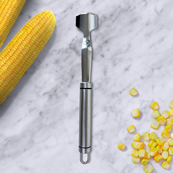 Stainless Steel Corn Peeler, Efficient Corn Cob Stripper & Thresher,Cob Remover Tool, Quickly Removes Kernels in Seconds, Essential Kitchen Gadget