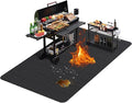 48 x 30 inches Under Grill Mats for Outdoor Grill | Double-Sided Fireproof | Waterproof | Oil-Proof | Easy to Clean | Indoor Fireplace/Fire Pit Mat | Quality BBQ Mat for Deck Patio Lawn