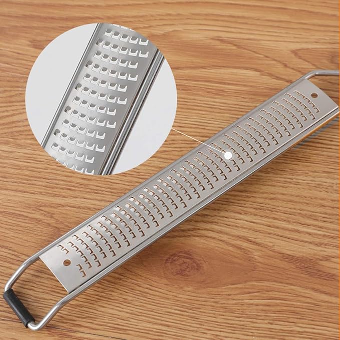 Zester Grater- Parmesan Cheese, Lemon, Citrus, Chocolate, Ginger, Garlic, Nutmeg, Hand Held Grater, Stainless Steel Cheese Grater, Multi-purpose Kitchen Food Grater, Dishwasher Safe