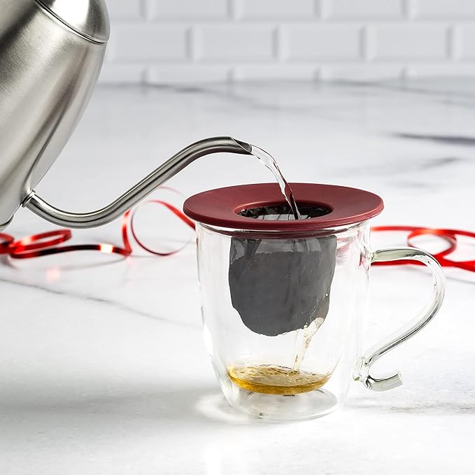 Primula Brew Buddy Portable Pour Over, Reusable Fine Mesh Filter, Dishwasher Safe, Single Serve Coffee or Tea at Any Strength, Ideal for Travel or Camping, Red (Pack of 12)