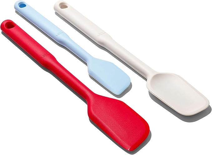 OXO Good Grips 3 Piece Silicone Spatula Set, One Size, Multi, Multicolor