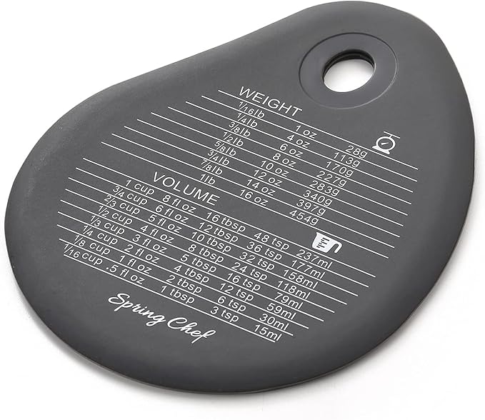 Spring Chef Gray Bench Scraper - Stainless Steel Dough Cutter Tool with Bowl Pastry Scraper for Pizza, Bread, Cake - Pastry Knife - Kitchen Dough Scraper for Baking - Food Scraper with Markings