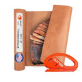 Peach Butcher Paper 18" x 2160" (180 feet) with Cutter - USA-Made Natural Butcher Paper Roll for Meat & Fish - Uncoated, Unwaxed & Food-Grade Material for Smoking, Grilling & Barbecue by IDL Packaging