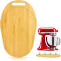 Mixer Slider Compatible with Kitchen aid Bowl Lift 5-8 Qt Stand Mixer - Kitchen Countertop Storage Mover Sliding Caddy for Kitchen Aid 5-8 Qt Mixer (5.5-8 Qt with handle-Natural)