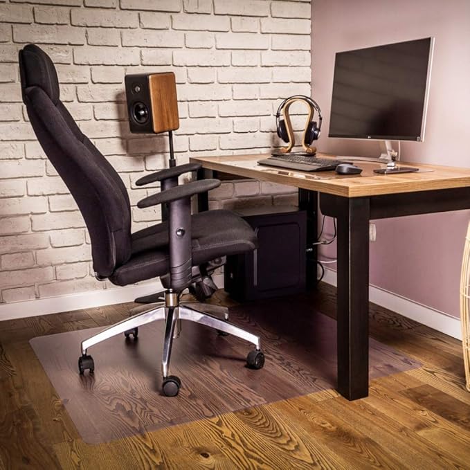 NECAUX Custom 40 x 103 Inch Frosted Table Cover Protector, 1.5mm Thick Wood Grain Transparent Table Pad Non-Slip Tablecloth Plastic Protective Pad for Dining Room Table Conference Table Meeting Table