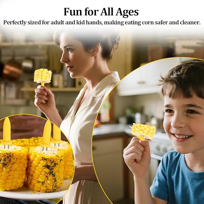 30 PCS Corn Cob Holders - Corn on the Cob Skewers,Corn on the Grill & Cob Skewers for Home & BBQ Cooking