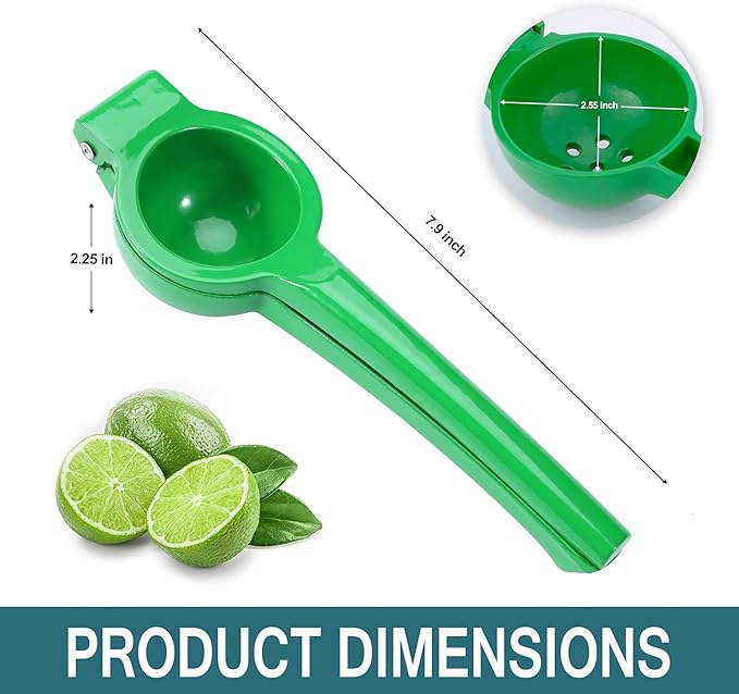 Manual Juicer Citrus Lemon Squeezer, Fruit Juicer Lime Press Metal, Professional Hand Juicer Kitchen Tool（Lime)