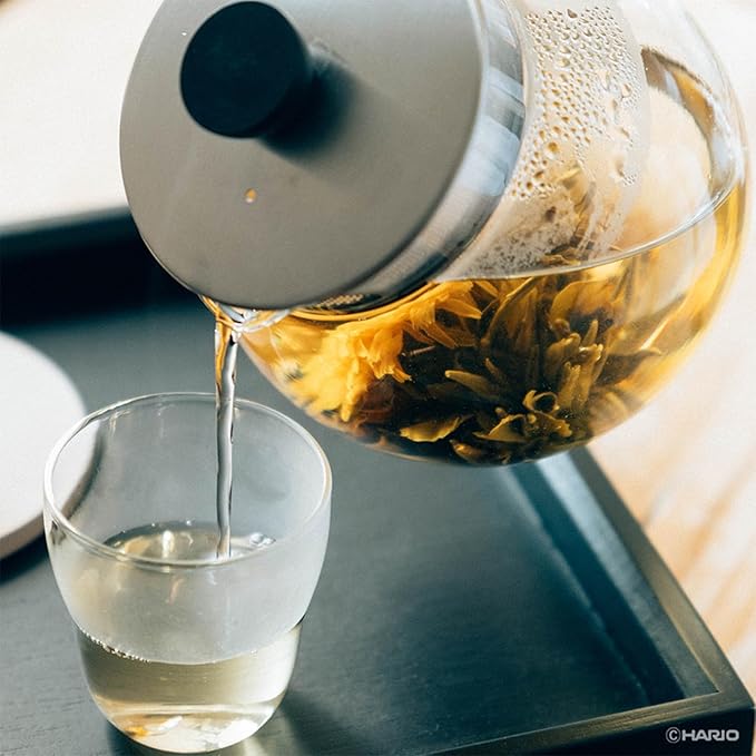 Hario "Jumping Leaf" Tea Pot with Stainless Steel Filter, 600ml