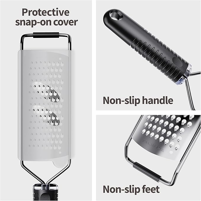 Cheese Grater with Non-Slip Handle, Extra Coarse Grater,L12" X W2.5"