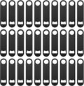 30 Pcs Flat Bottle Opener 4.9x 1.18 inches Black Stainless Steel Beer bottle Openers Heavy Duty Bar Blade Solid Bottle Cap Opener Funny Bartender Bottle Opener for Restaurant Party Supplies
