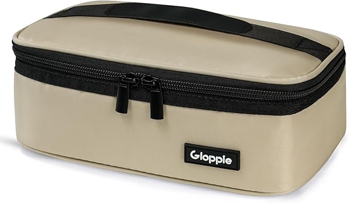 Gloppie Small Lunch Bag - Insulated Lunch Box, Mini Lunchbox Lunch Cooler Bag, Petty Food Containers, Snack Bag, for Adult, Khaki