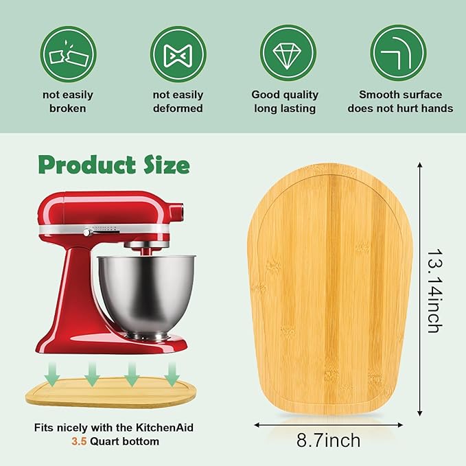 Mixer Slider Compatible with Kitchen aid Mini 3.5 Qt Tilt-Head Stand Mixe - Kitchen Countertop Storage Mover Sliding Caddy for Kitchen Aid Artisan Mixer (3.5 QT - Natural)