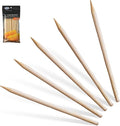 Alpine Cuisine Bamboo BBQ Skewers - 6" Kebab Sticks (50 Count) for Appetizers & Smores